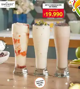 Ara Vasos altos de vidrio oferta