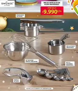 Ara Smukee kitchen mix de artículos en acero inoxidable oferta