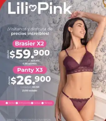 Lili pink brasier x2