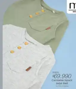 Jumbo Camisetas bipack bebé melt oferta