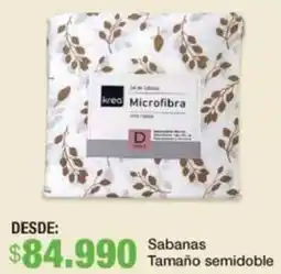 Jumbo Sabanas tamaño semidoble oferta