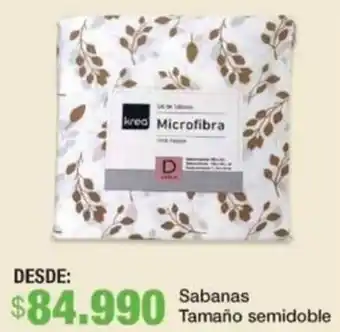 Jumbo Sabanas tamaño semidoble oferta