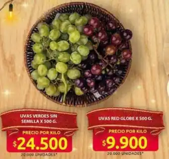 Ara Uvas verdes sin semilla oferta