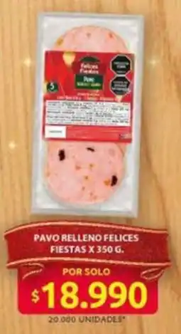 Ara Pavo relleno felices fiestas oferta