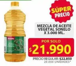 Ara Mezcla de aceite vegetal sonelo oferta