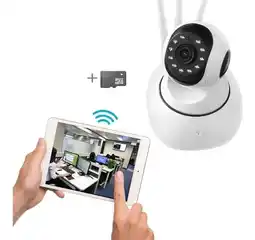 Falabella Q5 Cámara De Seguridad 360 Robótica Wifi Chens Color Blanco + SD 64 GB oferta