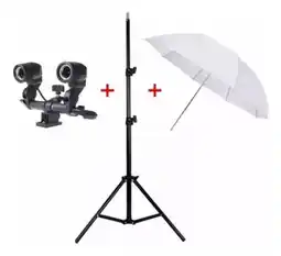 Falabella Estudio Fotografía Iluminación Socket x2 Trípode + Sombrilla oferta