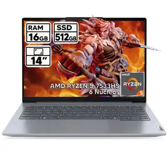 Falabella PORTATIL THINKBOOK RYZEN 5-7533HS 16GB RAM 512GB SSD 14 WUXGA oferta