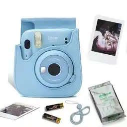 Falabella Cámara Instantánea Instax Mini 12 Azul Set con Estuche y 10 Fotos oferta