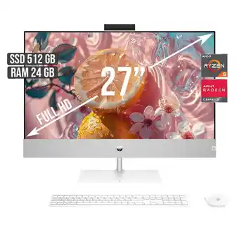 Falabella TODO EN UNO AMD RYZEN 5-5500U SSD 512GB RAM 24GB LED 27 FULL HD oferta