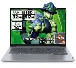 Falabella PORTATIL THINKBOOK RYZEN 5-7533HS 32GB RAM 512GB SSD 14 WUXGA oferta