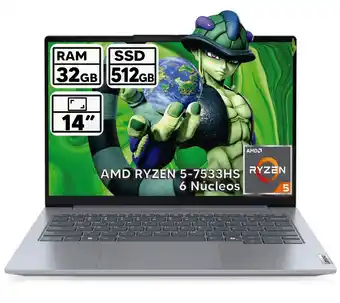 Falabella PORTATIL THINKBOOK RYZEN 5-7533HS 32GB RAM 512GB SSD 14 WUXGA oferta