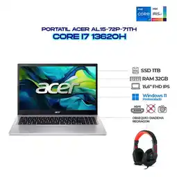 Falabella Portátil con Intel Core i7‑13620H + DIADEMAS REDRAGON - 32GB RAM - 1TB SSD - 156″ FHD oferta