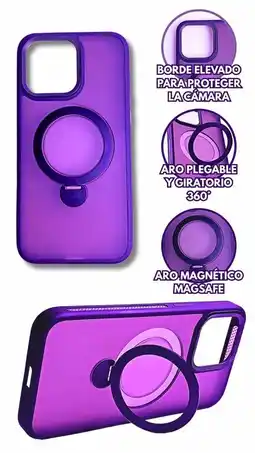 Falabella Carcasa Estuche Case para Iphone 15 Magsafe Giratorio Azul Tripode oferta