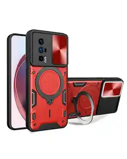 Falabella Funda Prot Camara Con Soporte Compatible Xiaomi Poco F5 Pro Rojo oferta