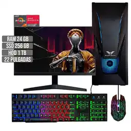 Falabella PC EQUIPO GAMER AMD RYZEN 7 5700G SSD 256GB + HDD 1TB RAM 24GB LED 22 FHD oferta