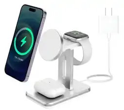 Falabella Cargador Inalámbrico Magnético Magsafe 3 en 1 Teléfono Watch Audífonos oferta