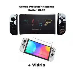 Falabella Acrilico Diseño Logo + Vidrio Protector Para Switch Oled oferta