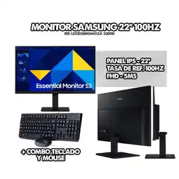 Falabella MONITOR 22 - 100HZ PANEL IPS FULL HD + COMBO TECLADO Y MOUSE oferta