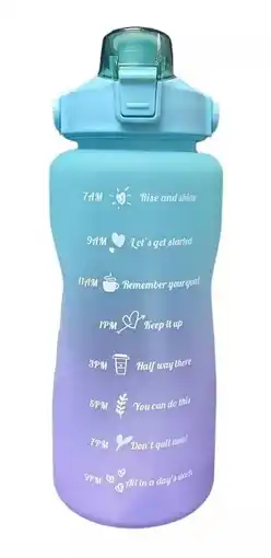 Falabella Termo Botella Agua Motivacional 2 Litros + Pitillo, Stickers oferta