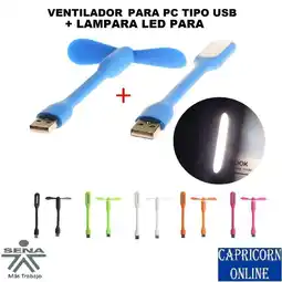 Falabella Lampara Led Flexible + Ventilador USB Para PC oferta
