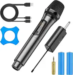 Falabella Micrófono Inalámbrico UHF Dinámico Batería Recargable Karaoke oferta