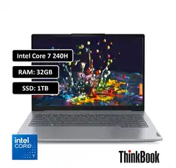 Falabella PORTATIL THINKBOOK CORE 7 240H - 32GB DDR5 - 1TB SSD - 14 WUXGA - RJ45 - WIN 11 PRO oferta