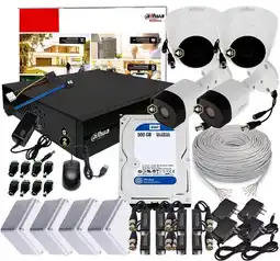 Falabella KIT CCTV 1080P DVR 4CH + 4 CÁMARAS DE SEGURIDAD AUDIO + DISCO 500GB oferta