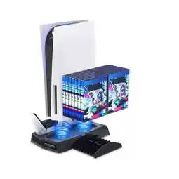 Falabella Soporte Vertical Con Ventiladores Y Base De Carga Compatible Con PS5 oferta