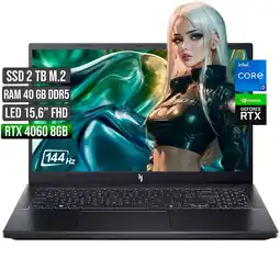 Falabella NITRO INTEL CORE I7-13620H RTX 4060 8GB SSD 2TB RAM 40GB LED 15,6 FULL HD 144Hz oferta