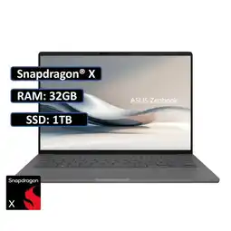 Falabella PORTATIL ZENBOOK Snapdragon X X1 26 100 / RAM 32GB LPDDR5X / SSD M.2 1TB/ WIN11 HOME/ 14 oferta