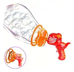 Falabella Pistola De Burbujas Grandes Estilo Dinosaurio Rex Juguete Rojo oferta