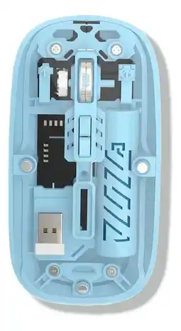 Falabella Mouse Transparente Bluetooth O Usb Para Pc Celular Y Tablet Azul oferta