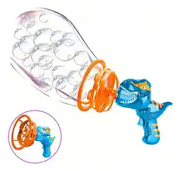 Falabella Pistola De Burbujas Grandes Estilo Dinosaurio Rex Juguete Azul oferta