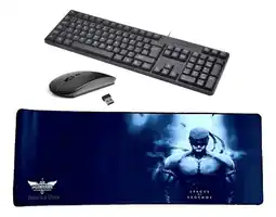 Falabella Combo Teclado Alambrico + Mouse Inalámbrico + Pad Mouse League TJ-818 oferta