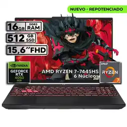 Falabella TUF GAMING A16 RYZEN 7 16GB 512GB RTX 4050 16″ FHD+ 144HZ W11 oferta