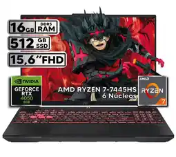 Falabella TUF GAMING A16 RYZEN 7 16GB 512GB RTX 4050 16″ FHD+ 144HZ W11 oferta