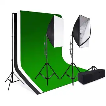 Falabella Estudio de Fotografia Completo Fondos Soporte Luces Softbox 5500k 900w oferta
