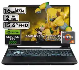 Falabella PORTÁTIL GAMER RYZEN 5 7535HS 16GB RAM 2TB SSD RTX 3050 4GB 15,6 FHD BLACK oferta