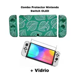 Falabella Acrilico Protector Animal Crossing Hojas + Vidrio Switch Oled oferta