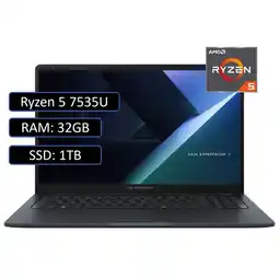 Falabella PORTATIL EXPERTBOOK AMD RYZEN 5 7535U RAM 32GB DDR5 / SSD 1TB / WIN11 PRO 14 oferta