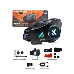 Falabella Intercomunicador KR-M3+ con Cámara y Bluetooth para Moto oferta