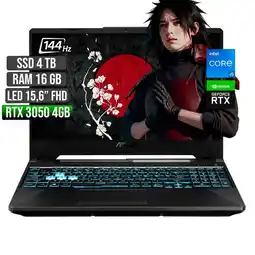 Falabella Portátil TUF Intel Core I5 RTX 3050 16GB 4TB 15.6 FHD oferta