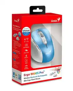 Falabella Mouse Genius Inalámbrico Bluetooth Recargable Mini Ergo 9000S Pro Azu oferta