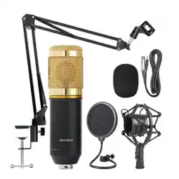 Falabella Kit de Micrófono Profesional Condensador BM-800 + Brazo Ajustable oferta