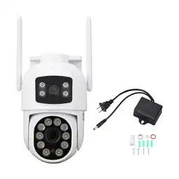 Falabella Cámara De Exterior 2 Lentes Full HD Visión Nocturna + Audio Detección Humana IA oferta