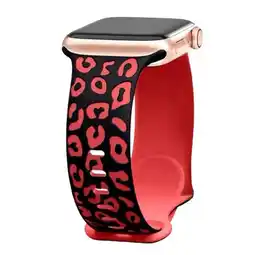 Falabella Pulso Manilla Animal Print Apple Watch 42 44 45 4649mm Negro Rojo oferta