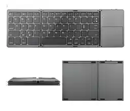 Falabella Mini Teclado Bluetooth Plegable Ultrafino Con Panel Táctil Gris Oscuro oferta