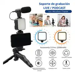 Falabella Kit Vlogging Trípode Estabilizador Videomaking Celular Luces LED oferta