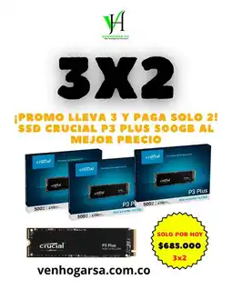 Falabella Super Combo x3 Crucial P3 Plus 500GB PCIe M2 NVME Original oferta